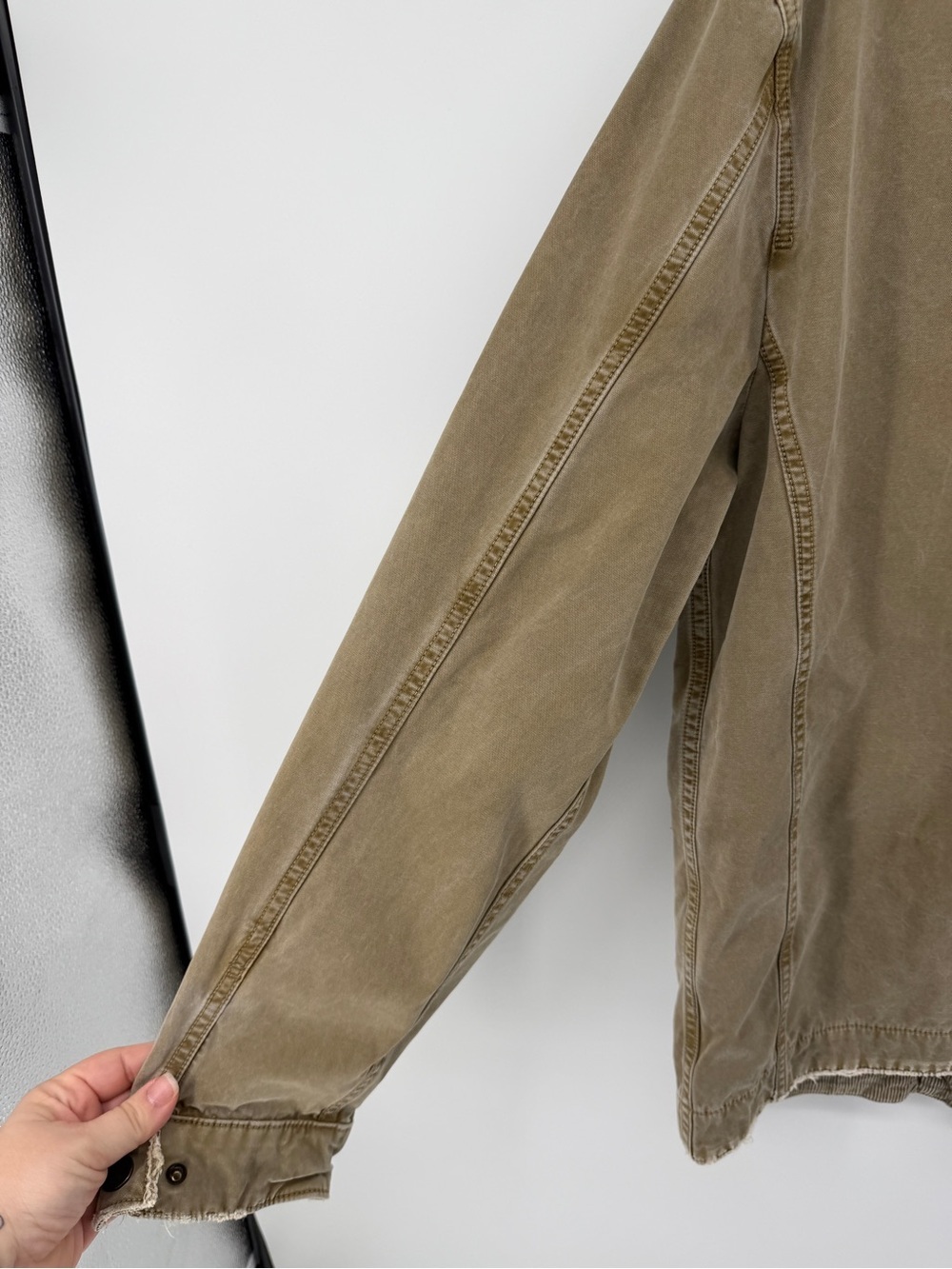 Lucky Brand Utility Grunge Workwear StreetwearKhaki Distressed Field Jacket SzM - Picture 7 of 11